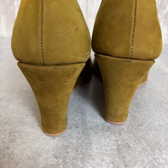 Vol de Nuit Emile Thoard Green Suede Round-Toe Wedges EU 36 - Picture 4 of 6